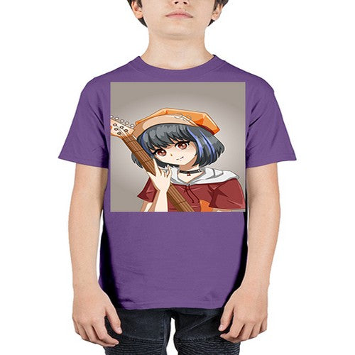 Cool and beautiful rockstar woman with guitar 8# - anime - Youth Tee Unisex