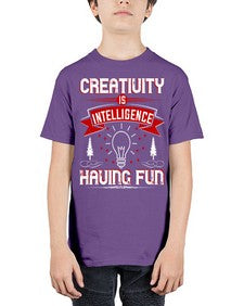 Creativity Is Intelligence Having Fun Style 49# - motivation - Youth Tee Unisex