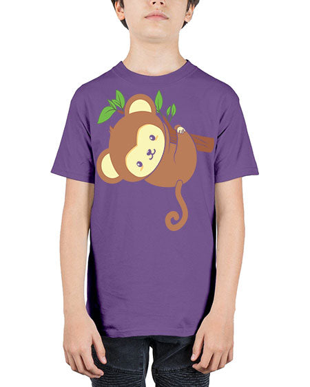 Cute Monkey Hanging on Tree 4# - monkey - Youth Tee Unisex