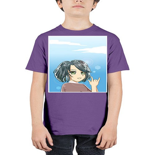 Cute and beautiful little girl with metal hand 151# - anime - Youth Tee Unisex
