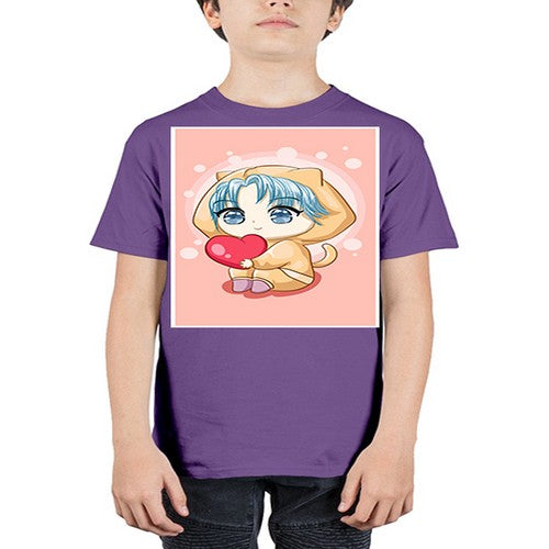 Cute and cool little boy with love 46# - anime - Youth Tee Unisex