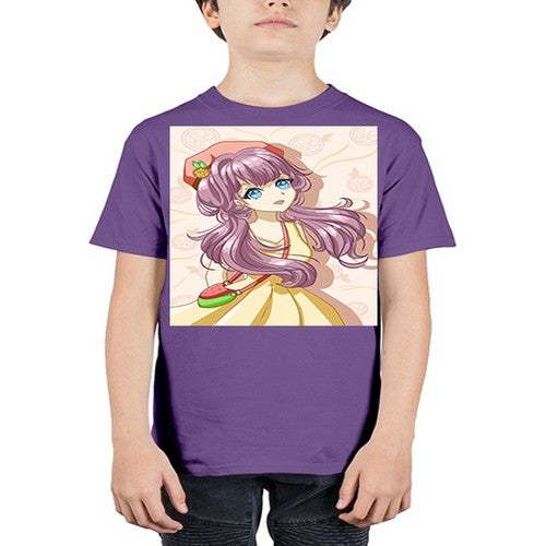 Cute and happy girl in summertime with fruit theme 33# - anime - Youth Tee Unisex