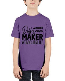 Difference Maker TeacherLife 712# - teacher - Youth Tee Unisex