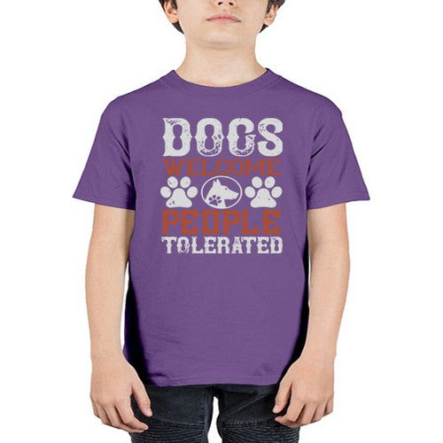 Dogs Welcome People Tolerated Style 210# - dogs - Youth Tee Unisex