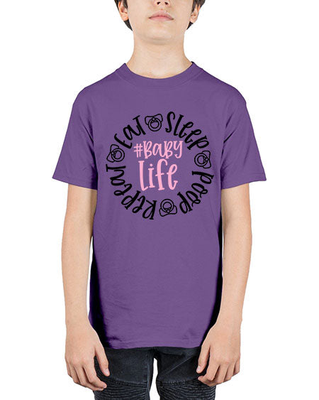Eat Sleep Poop Repeat BabyLife Style 306# - baby - Youth Tee Unisex