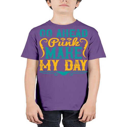 Go Ahead Punk Make My Day Style 45# - dogs - Youth Tee Unisex