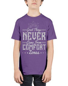 Great things never came from comfort zones Style 39# - motivation - Youth Tee Unisex