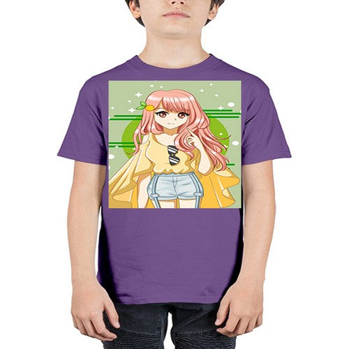 Happy and cute yellow blouse in summer holiday 43# - anime - Youth Tee Unisex