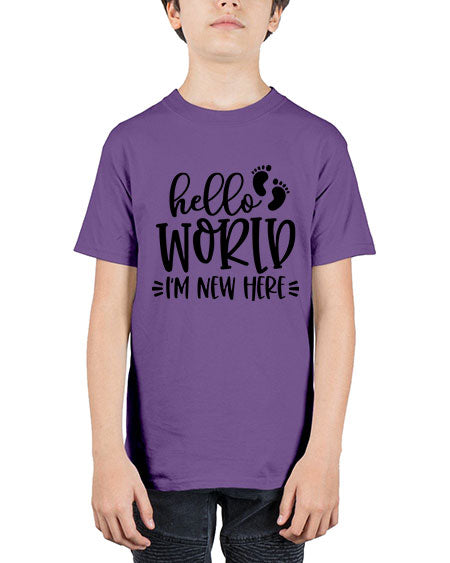 Hello World Im New Here Style 330# - baby - Youth Tee Unisex