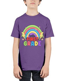 Hello first Grade Rainbow 280# - first grade - Youth Tee Unisex
