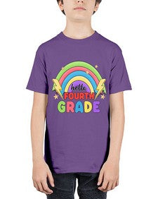 Hello fourth Grade Rainbow 293# - fourth grade - Youth Tee Unisex