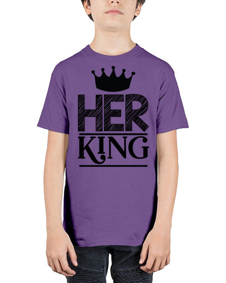 Her king 5# - black words and phrases - Youth Tee Unisex