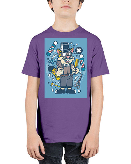 Hipster Barber Leopard835# - barber - Youth Tee Unisex