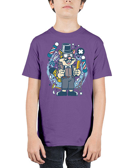 Hipster Barber Leopard836# - barber - Youth Tee Unisex