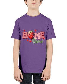 Home Grown Groovy Strawberry 1054# - strawberry - Youth Tee Unisex