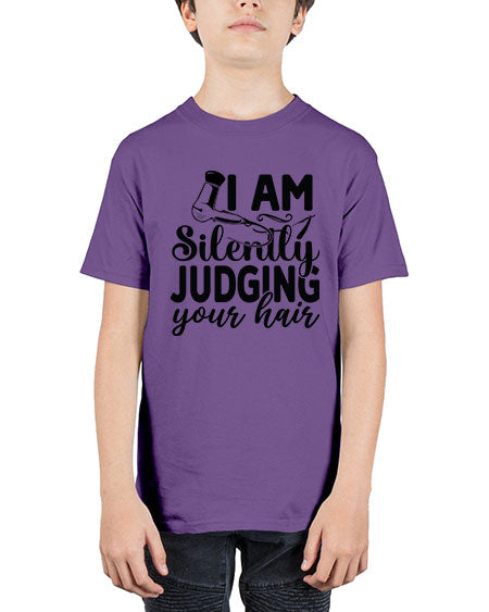 I Am Silently Judging Your Hair 858# - hairdresser - Youth Tee Unisex