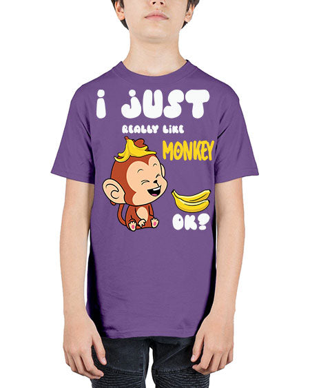 I just Really Lpve Monkey 7# - monkey - Youth Tee Unisex
