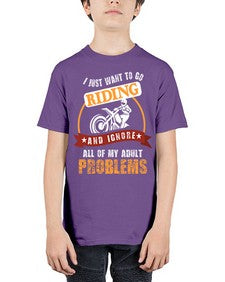 I just want to go 32# - motorcycle - Youth Tee Unisex