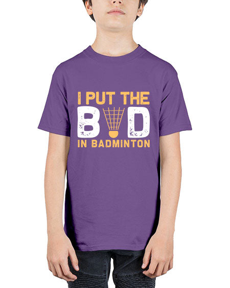 I put the 1097# - badminton - Youth Tee Unisex