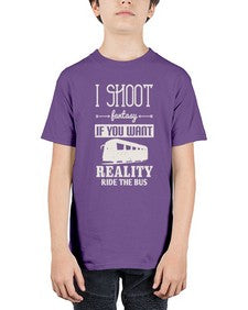 I shoot fantasy If you want reality ride the bus 2# - bus - Youth Tee Unisex