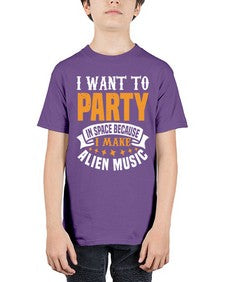 I want to pary in space 21# - ufo - Youth Tee Unisex