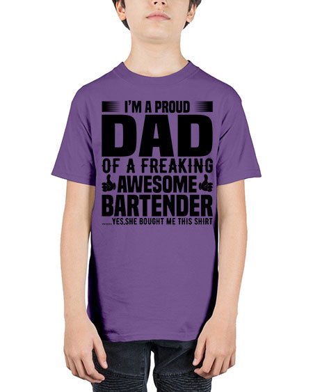 Im a proud dad Style 228# - bartender - Youth Tee Unisex