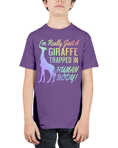 Im really just a giraffee trapped in human body - giraffee - Youth Tee Unisex