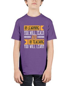 In learning you will teach and in teaching you will learn Style 988# - teacher - Youth Tee Unisex