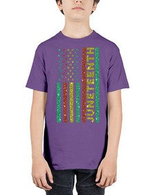 Juneteenth Freedom Day Afro Usa Flag Png 23# - black juneteenth - Youth Tee Unisex