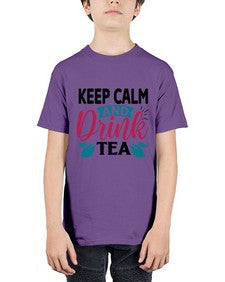 Keep Calm And Drink Tea 1259# - tea - Youth Tee Unisex
