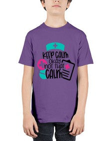 Keep Calm Okay Not That Calm Style Style 1029# - nurse - Youth Tee Unisex