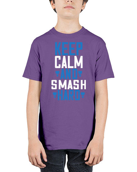 Keep calm and smash hard 2024# - badminton - Youth Tee Unisex
