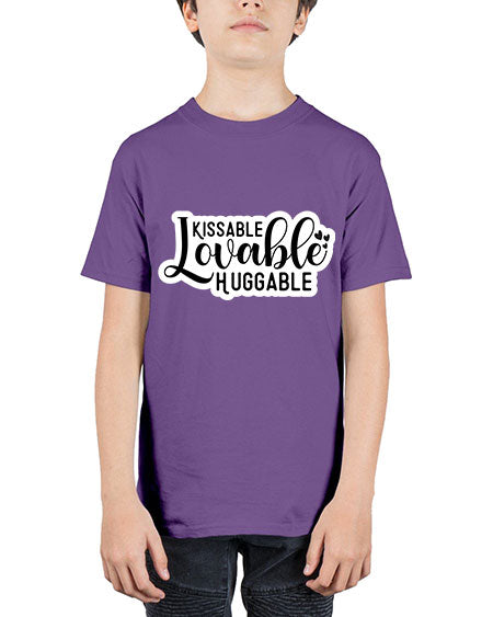 Kissable Lovable Huggable 361# - baby - Youth Tee Unisex