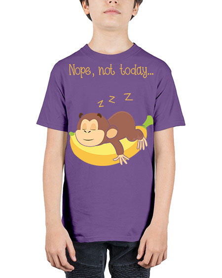 Lazy Monkey Nope Not Today 9# - monkey - Youth Tee Unisex