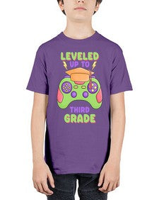 Leveled up to third Grade 472# - third grade - Youth Tee Unisex