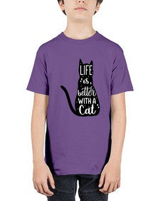 Life Is Better With A Cat Style 98# - cats - Youth Tee Unisex