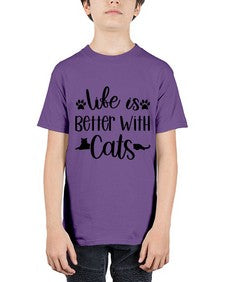 Life Is Better With A Cats Style 99# - cats - Youth Tee Unisex