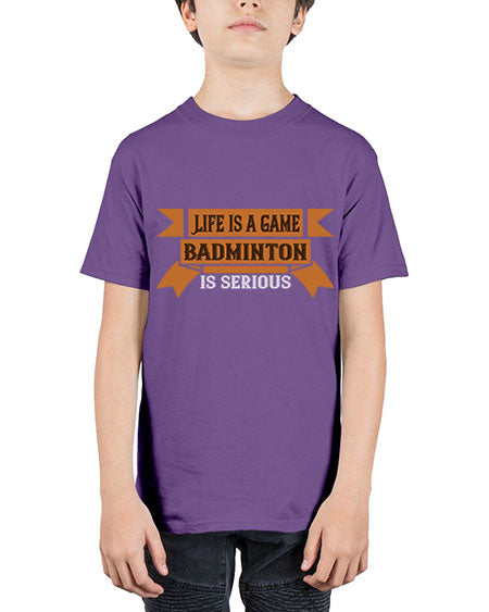Life is a game badminton is serious 1984# - badminton - Youth Tee Unisex