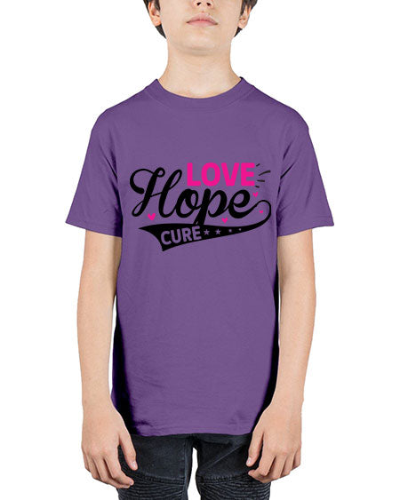 Love Hope Cure 14# - breast cancer - Youth Tee Unisex