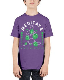 Meditate Anywhere 420# - yoga - Youth Tee Unisex