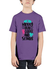 Messy Bun Coffee And Style Style 1097# - nurse - Youth Tee Unisex