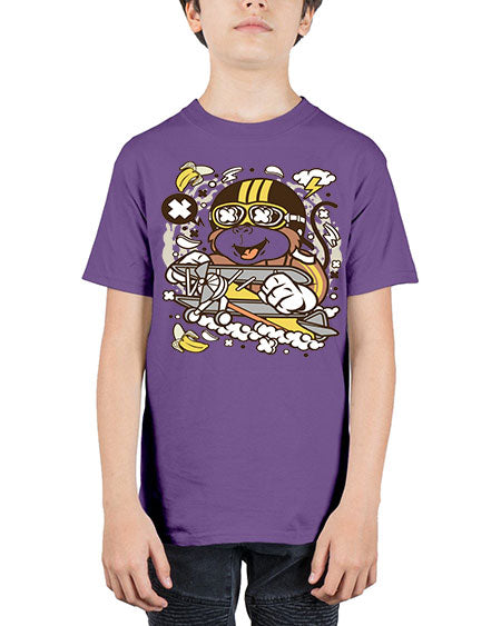 Monkey Pilot - monkey - Youth Tee Unisex