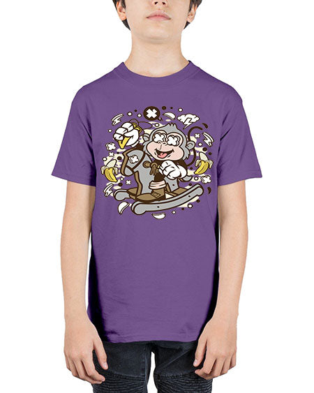 Monkey Rocking Horse - monkey - Youth Tee Unisex