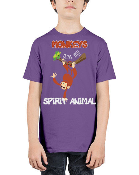 Monkeys Are my Spirit Animals 19# - monkey - Youth Tee Unisex
