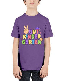 Peace Out Kindergarten Peace Hand 636# - kindergarten - Youth Tee Unisex