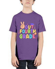 Peace Out fourth Grade Peace 630# - fourth grade - Youth Tee Unisex