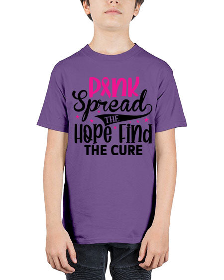 Pink Spread the Hope Find the Cure 10# - breast cancer - Youth Tee Unisex