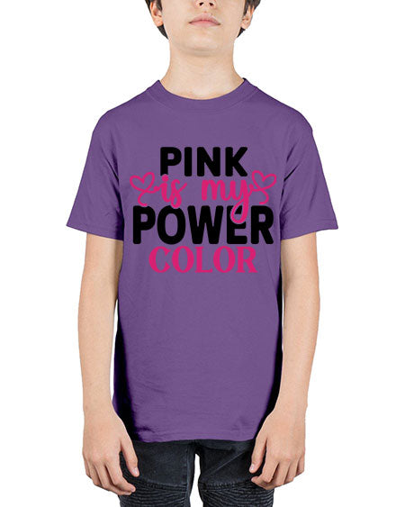 Pink is My Power Color 11# - breast cancer - Youth Tee Unisex