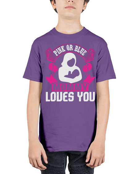 Pink or Blue Monny Loves You Style 188# - baby - Youth Tee Unisex