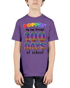 Poppin My Way Through one hundred 649# - one hundred days - Youth Tee Unisex